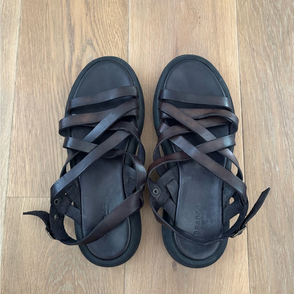 Strappy black sandals